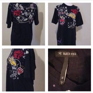 💙🌺Boys Black pike tshirt